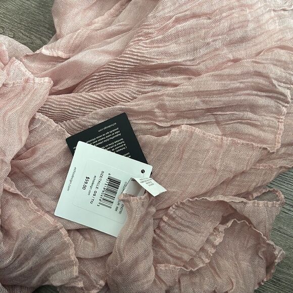 Echo Plisse Trim Scarf. NEW - Picture 2 of 3